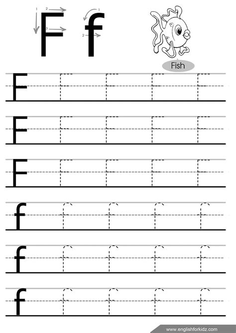 Letter F Traceable Worksheets