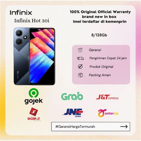 Jual Infinix Hot 30i 8 128GB Garansi RESMI Shopee Indonesia