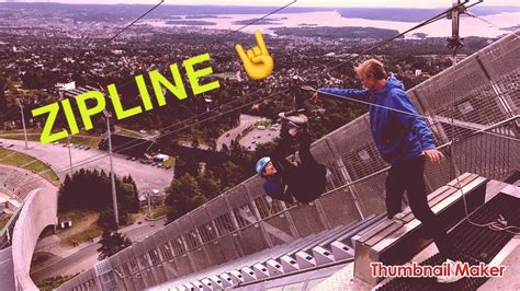 Holmenkollen Zipline Kollensvevet + Panoramic View - YouTube