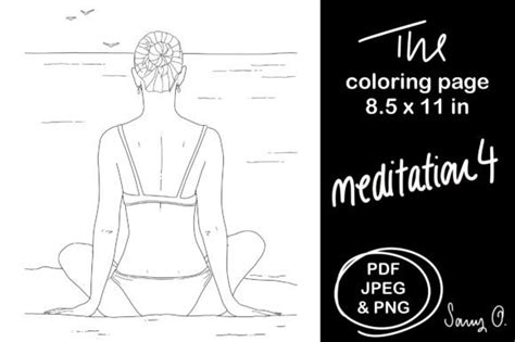 Sexy Woman Summer Bikini Meditation PNG Graphic By Sany O Creative