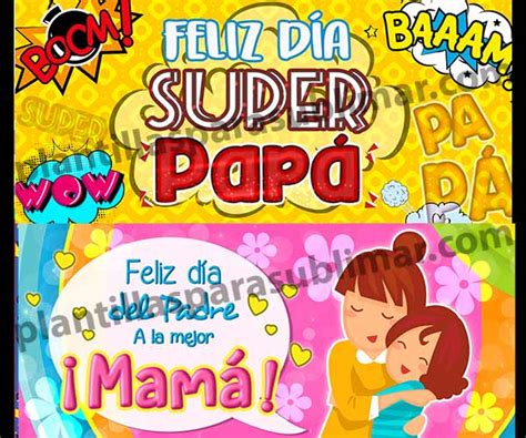 Feliz Dia Del Padre Mama Plantilla Plantillas Para Sublimar