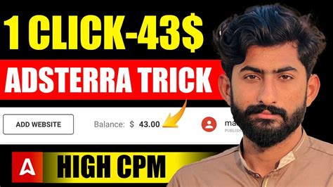 Adsterra New Premium Earning Method Adsterra High CPM Earning Trick