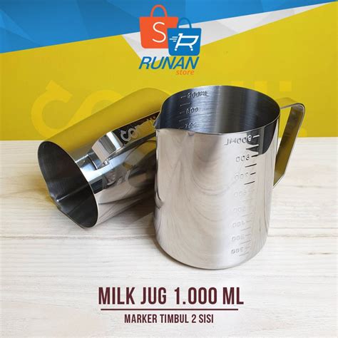 Jual Milk Jug Marker 1 Liter 1000ml Jug Susu Barista Scale Marker