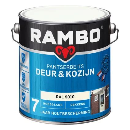 Rambo Pantserbeits Deur En Kozijn Dekkend Hoogglans Ral Zuiverwit L