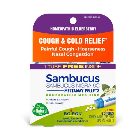 Boiron Sambucus Nigra C Bonus Pack Homeopathic Medicine For Cough