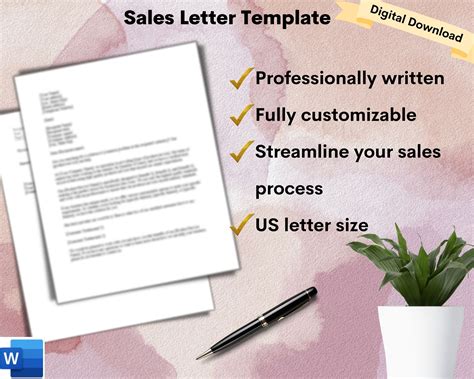 Sales Follow-up Letter Template in Microsoft Word, Customizable Sales ...