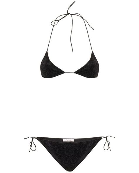 Oséree Lumière Microkini Triangle Bikini Set in White Lyst
