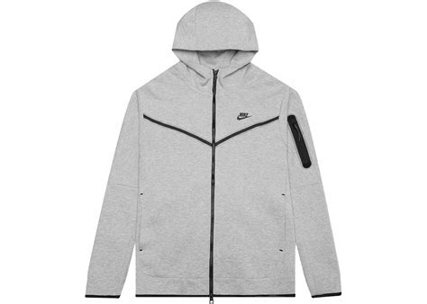 Nike Sportswear Tech Fleece Full-Zip Hoodie Heather Grey/Black Men's - US