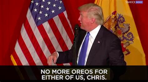 Donald Trump Says No More Oreos For Chris Christie