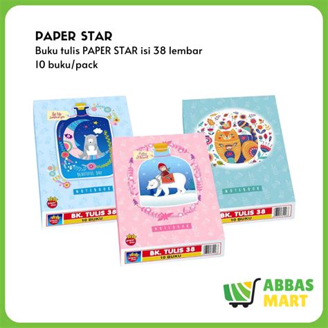 Jual BUKU TULIS PAPER STAR Buku Paper Star 38 Lembar Isi 10 Buku 1