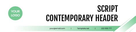 Script Contemporary Header Template Edit Online And Download Example