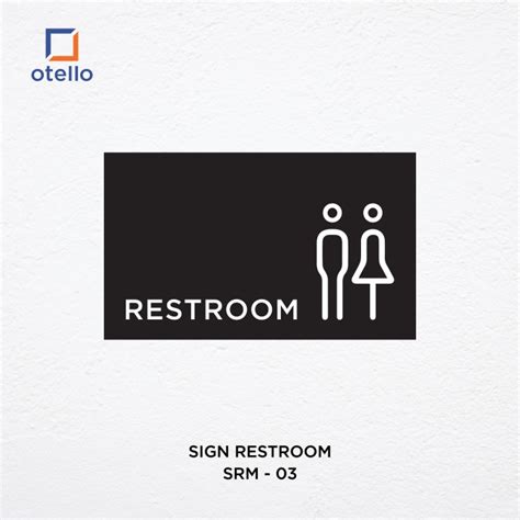 Jual Papan Restroom Modern 03 Sign Label Akrilik Pintu Toilet Cafe