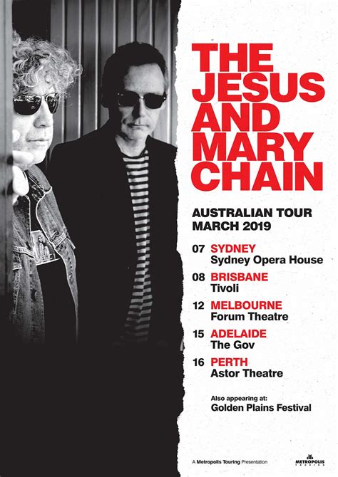 The Jesus And Mary Chain March Oz Tour Across The Ocean