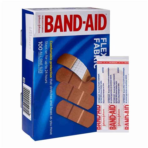 Band Aid Flex Fabric Adhesive Bandages All In One Size 1 X 3 Carewell