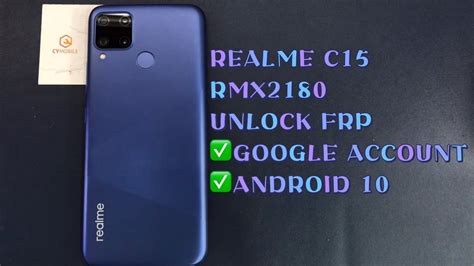 Realme C Rmx Unlock Frp Android Google Account Youtube