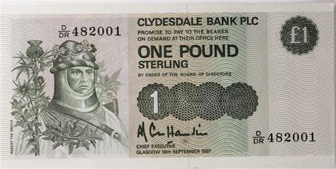 Schottland 1 Pfund Sterling 1987 Banknote GEM UNC MA Shops