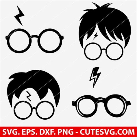 Harry Potter Glasses Svg Bundle Harry Potter Svg Wizard Svg