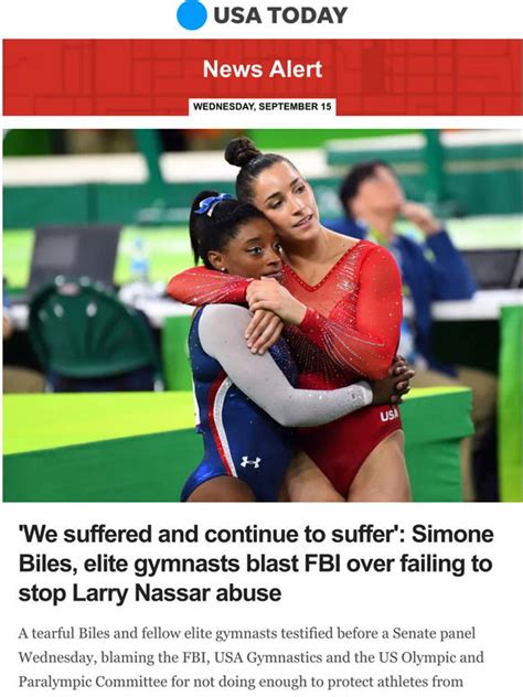 Usa Today News Alert We Suffered And Continue To Suffer Simone