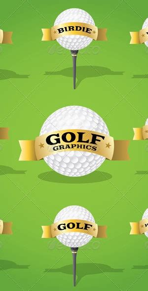 Golf Ball and Banner Design Elements by enterlinedesign | GraphicRiver