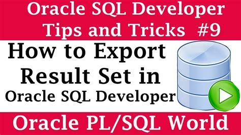 How To Export Result From Oracle Sql Developer Oracle Sql Developer