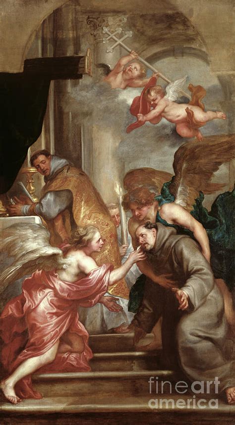 The Communion Of St Bonaventure Painting By Anthony Van Dyck Fine