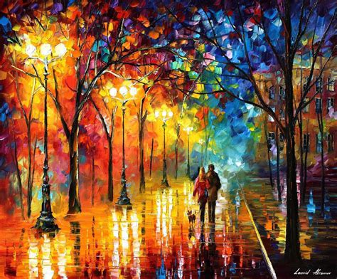 Leonid Afremov Night Happiness — Palette Knife Oil Painting On Canvas