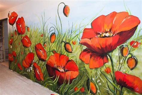 Poppies wall | Sanat atölyeleri, Tablolar, Resim