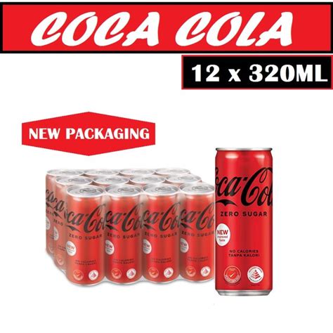 Coca Cola Zero 320ml X 12 Can Carton Pack Coke Zero No Sugar Lazada