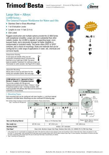 Bls Level Sensor Trimod Besta Cat Logo Pdf Documentaci N T Cnica