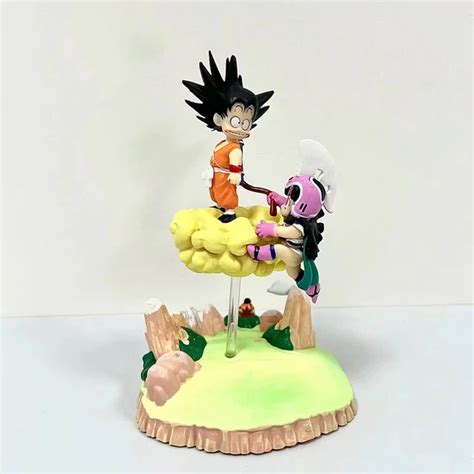 Anime Son Goku Dragon Ball Figure Gk Goku Chichi Figure Somersault