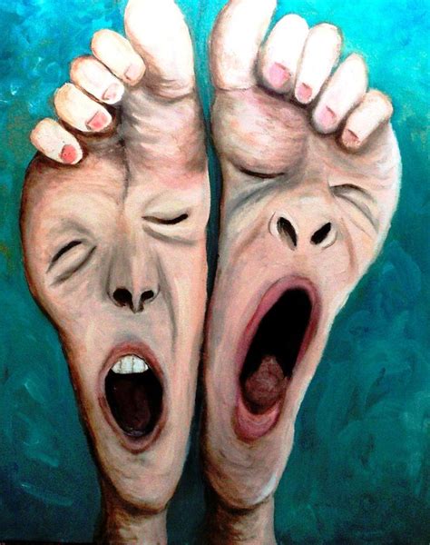 Funny Feet Painting By Joe Bishop Pixels