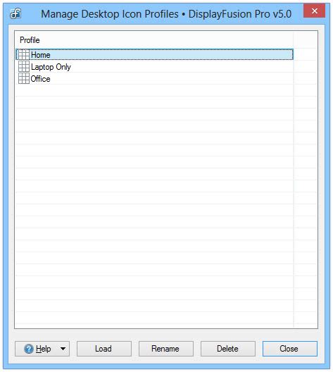 Desktop Icon Profiles • Features • DisplayFusion • Binary Fortress Software