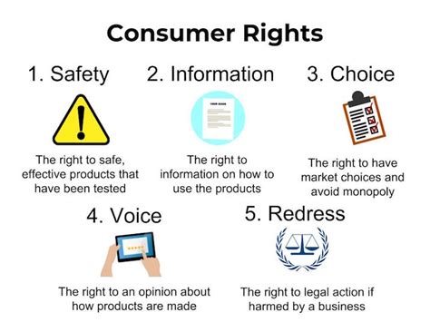 Practical Application Five Major Consumer Rights Infographic