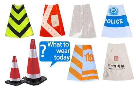 Reflective Adhesive Pvc Road Cone Message Sleeve Collars Sticker