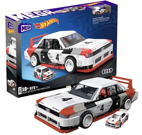 Klocki Konstrukcyjne Mattel Mega Hot Wheels Audi 90 Quattro IMSA GTO 0194735188604 Cena