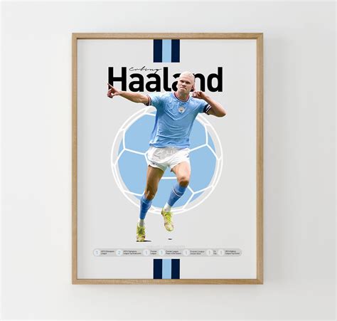 Erling Haaland Poster Erling Haaland Print Minimalist Poster Office