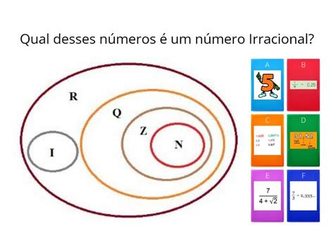 Números Irracionais Quiz