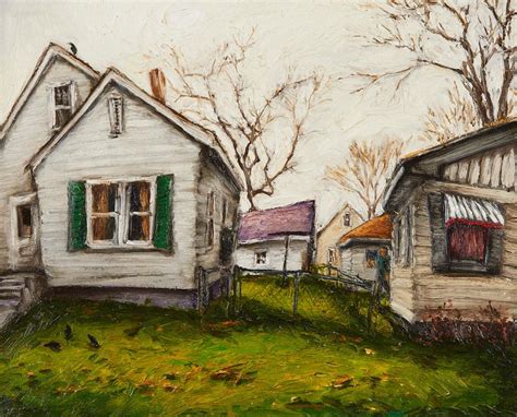 At Auction Rod Massey Rod Massey Between Houses Spring Painting 2000