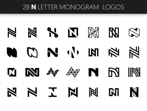 N Letter Logo Bundle Monogram Set Monogram Logo Design N Logo Design