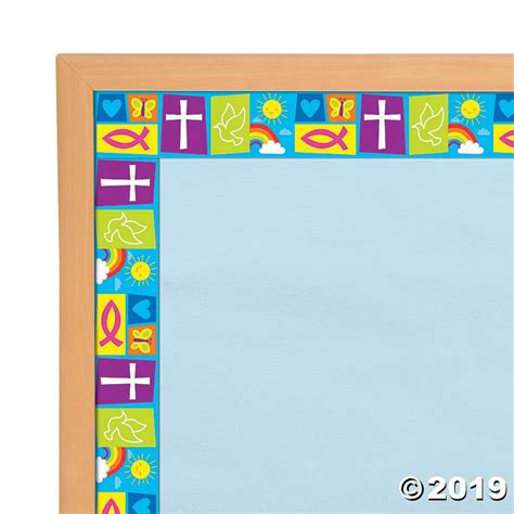 Bright Religious Symbols Bulletin Board Borders (Per Dozen ...