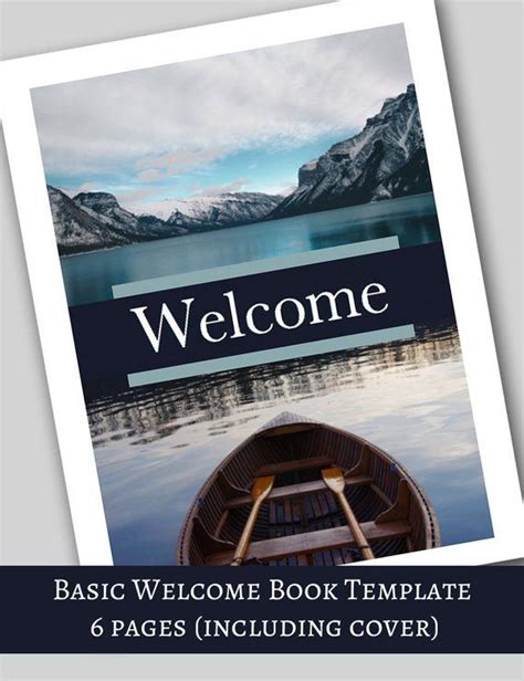 Basic Welcome Book 6 Page Ms Word File Vacation Home Etsy Vacation