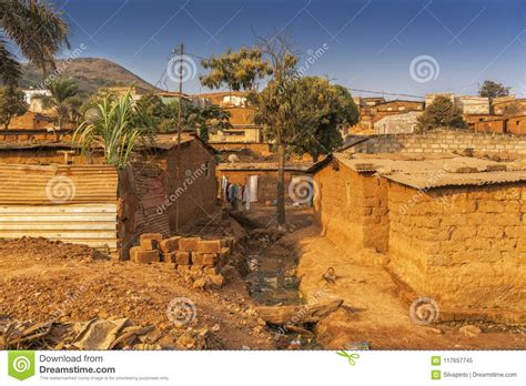 Rural and Poor Village of a Remote Angola, Ndalatando. Africa Stock Image - Image of nature ...