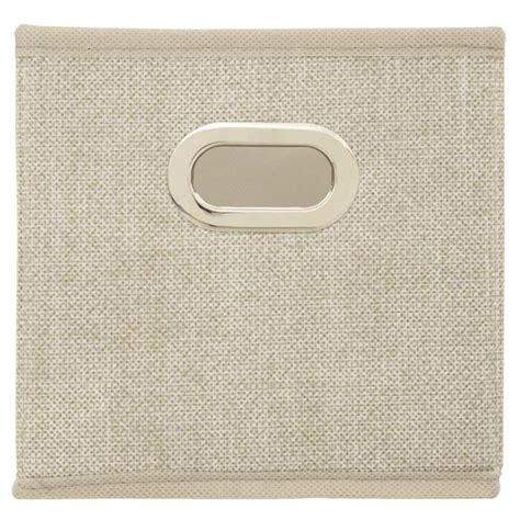 Boîte de rangement pliable beige chiné 15x31 cm Electro Dépôt