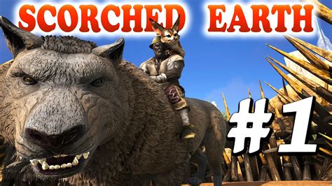 ARK Scorched Earth Ep1 FIRST DAY JERBOA DIREWOLF TAME Scorched