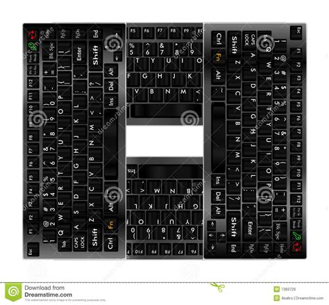 Stack Four Keyboards Stock Illustration Illustration Of Hardware 7383729