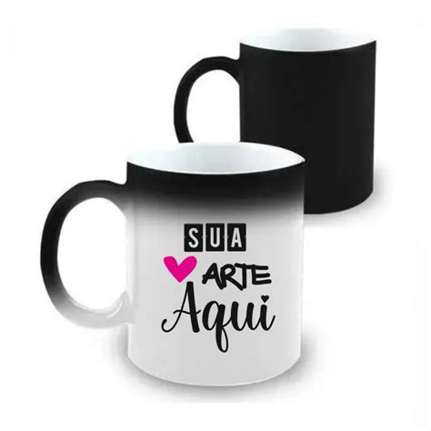 Caneca Mágica Preta Personalizada Eficaze Personalizados