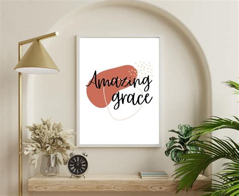 Printable Christian Wall Art Amazing Grace Poster Home Etsy