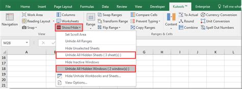 How To Show Or Unhide The Hidden Workbooks In Excel