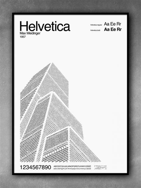 Typography Art with Helvetica, Futura & Garamond Poster