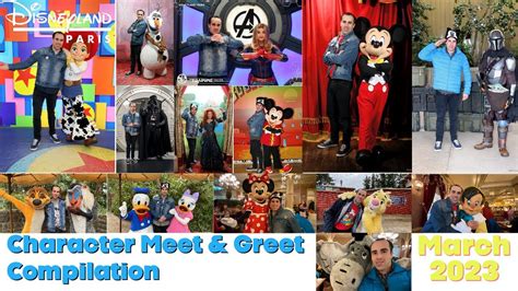 Disneyland Paris My Disney Character Meet And Greets Compilation